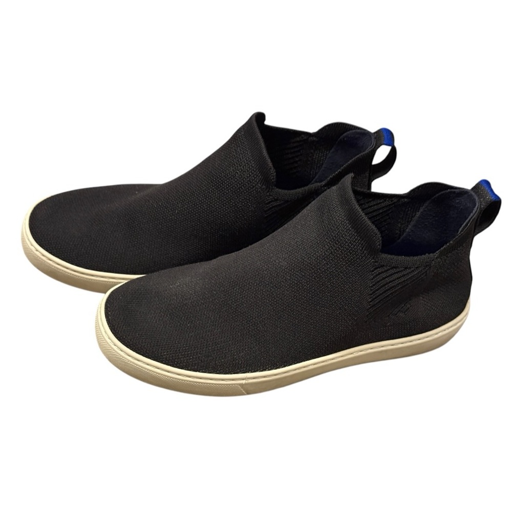 Rothys The Chelsea Boot Womens Size 8 High Top Knit Sneaker Black Pull On Shoes